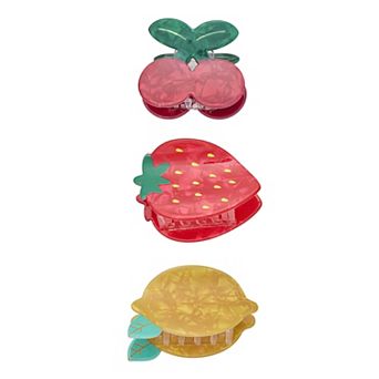 3-Pack Fruit Claw Clips