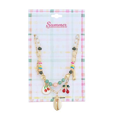 Gold-Tone Summer Charm Layered Necklace
