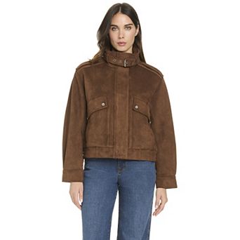 Women's Modern Supply by Sanctuary Faux Suede Bomber Jacket