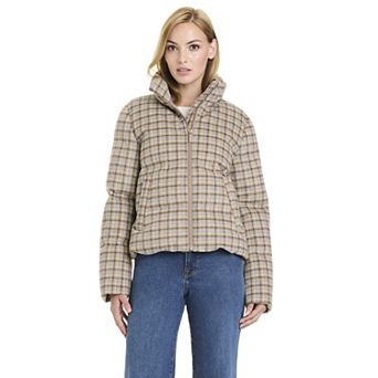 Women's Modern Supply by Sanctuary Faux Wool Cropped Puffer Jacket