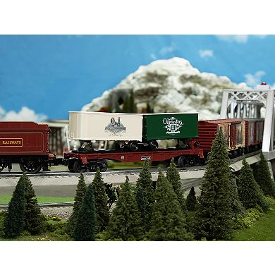 Lionel Hogsmeade O Gauge Model Train Flatcar with 2 Piggyback Trailers