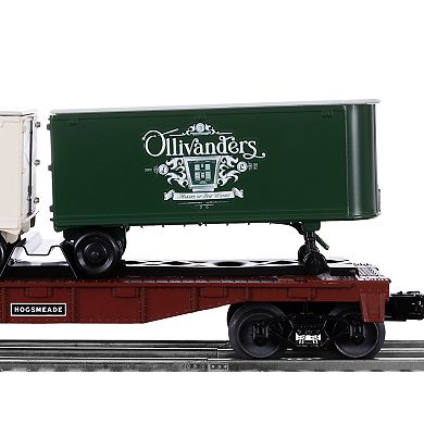 Lionel Hogsmeade O Gauge Model Train Flatcar with 2 Piggyback Trailers