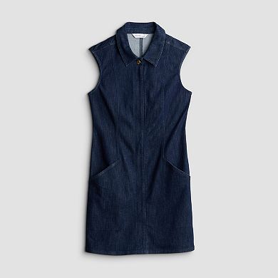 Women's Nine West Denim Collared Mini Dress