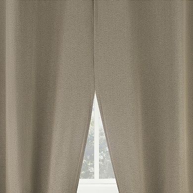 Sun Zero Prescott Herringbone 2-Pack Blackout Rod Pocket Curtain Panels