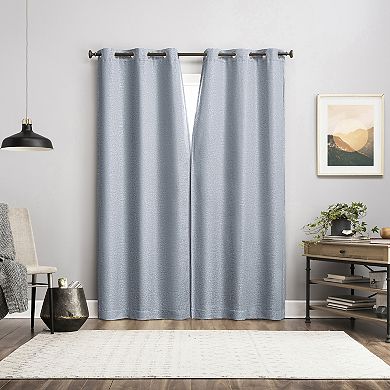 Sun Zero Serenity Abstract Magnetic Closure 2-Pack Blackout Grommet Curtain Panels