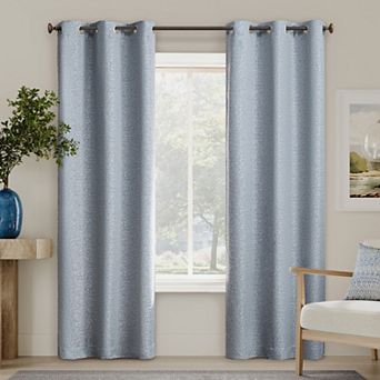 Sun Zero Serenity Abstract Magnetic Closure 2-Pack Blackout Grommet Curtain Panels