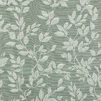 Sun Zero Estelle Foliage Woven Jacquard 2-Pack Blackout Window Curtain Panels