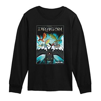 Boys 8-20 How To Train Your Dragon Dragon Long Sleeve Graphic Tee