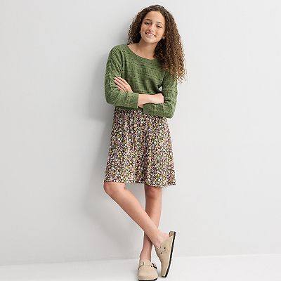 long sleeve sweater skater dress Womens Long Sleeve Sweater Dress Knit Crochet Casual A Line Flowy Skater  Mini Dresses