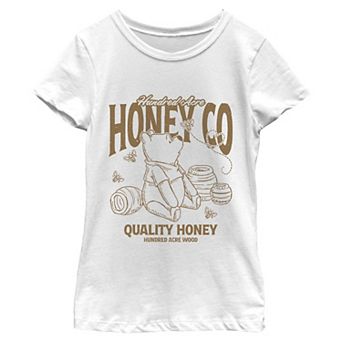 Girls' Disney's Winnie Pooh Honey Co Short Sleeve Graphic Tee