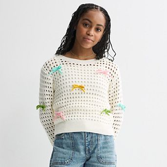 Juniors' IZ Byer Long-Sleeve Pullover Sweater with Cami