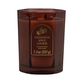 Sonoma Goods For Life® Cinnamon Spice Cookie 7.3-oz. Hex Glass Candle