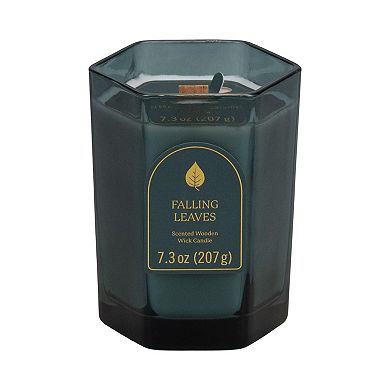 Sonoma Goods For Life® Falling Leaves 7.3-oz. Hex Glass Candle
