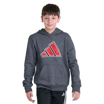 Boys 8-20 adidas Long Sleeve Graphic Fleece Hooded Pullover
