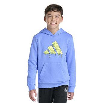 Boys 8-20 adidas Long Sleeve Graphic Fleece Hooded Pullover
