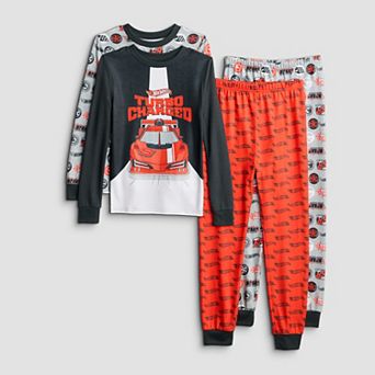 Boys 4-10 Hot Wheels Snug Fit 4 pc Pajama Top & Pajama Bottoms Set