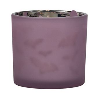Celebrate Together™ Halloween Falling Leaves Frosted Glass Bats Candle