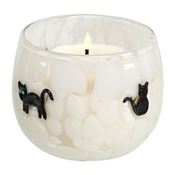 Celebrate Together™ Halloween Falling Leaves Confetti Art Glass Candle