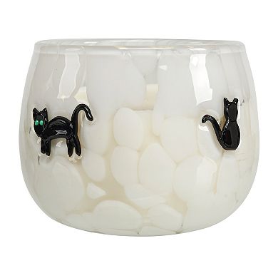 Celebrate Together™ Halloween Falling Leaves Confetti Art Glass Candle