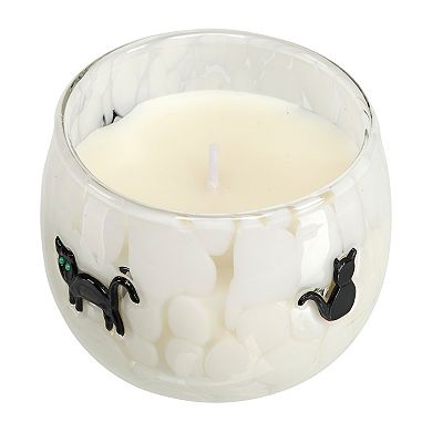 Celebrate Together™ Halloween Falling Leaves Confetti Art Glass Candle