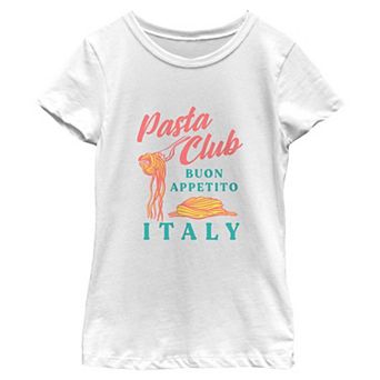 Girls' Italy Pasta Club Short Sleeve Graphic Tee