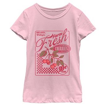 Girls' Farm Fresh Cherries Short Sleeve Graphic Tee