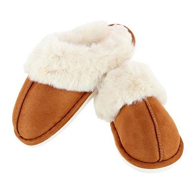 CTM Women's Warm Faux Fur Lined Clog Slippers by Wootie