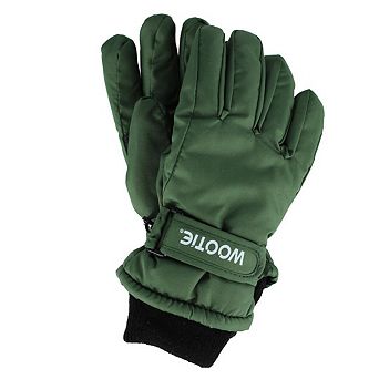 CTM Kids' Solid Color Winter Ski Glove with Wrist Strap by Wootie