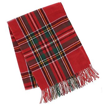 CTM Adult Classic Plaid Soft Winter Scarf with Fringe
