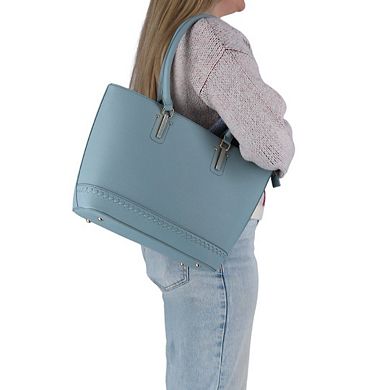 CTM Women's Synthetic Leather Sleek Tote Handbag