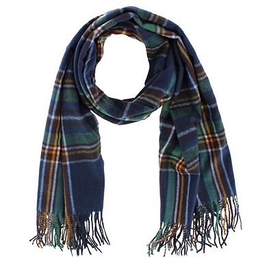 CTM Adult Classic Plaid Soft Winter Scarf with Fringe