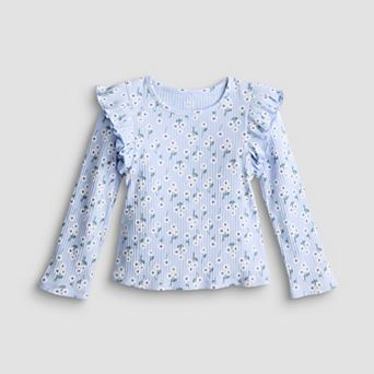 Baby & Toddler Girl Jumping Beans® Rib Flutter Sleeve Top