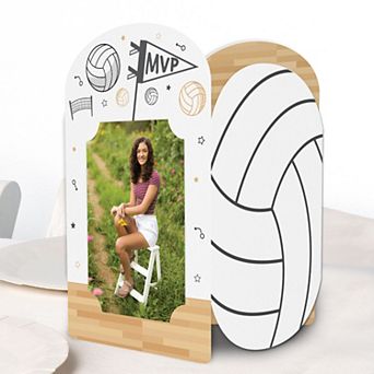 Big Dot of Happiness Volleyball Photo Holder Centerpieces, 4x6 Picture Display Birthday Decor, 8 ct