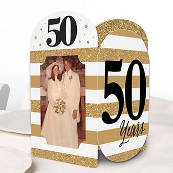 Big Dot of Happiness We Still Do 50th Wedding Anniversary Photo Holder, 4x6 Picture Display, 8 Count
