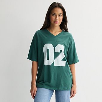 Juniors' SO® Varsity Boyfriend V-Neck T-Shirt