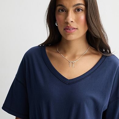 Juniors' SO Boyfriend V-Neck T-Shirt