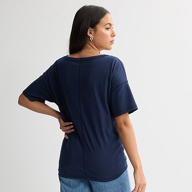 Juniors' SO Boyfriend V-Neck T-Shirt