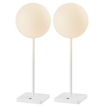 Allie 17.5" Modern Indoor/Outdoor LED Table Lamp Cordless, Dimmable, Touch Sensor (Set of 2)