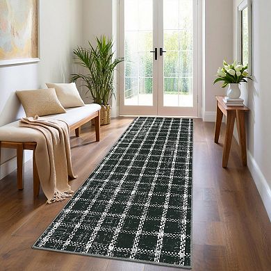 Modern Area Rug Machine Washable Non Slip Non Shedding Low Pile Foldable Mat for Living Room