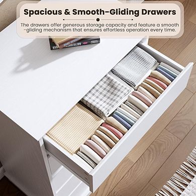 5 Drawer Dresser with Deep Drawers and Wide Top