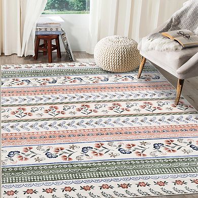 Modern Boho Area Rug Machine Washable Non Slip Non shedding Low Pile Stain Resistant for Kid's Room