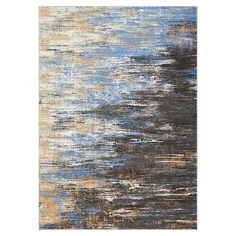 Abstract Area Rug Machine Washable Non Slip Non Shedding Pet Friendly carpet for Hallway Bedroom