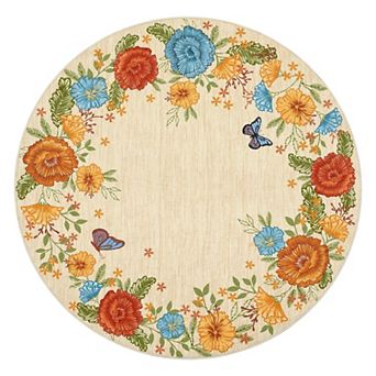 Modern Pastoral Area Rug Machine Washable Ultra Thin Non Slip Low Pile Stain Resistant for Bedroom