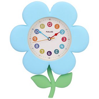 Flower Design Wall Clock, Silent Non Ticking Colorful Numbers Clocks for Office, Home 15x12x2.8 inch