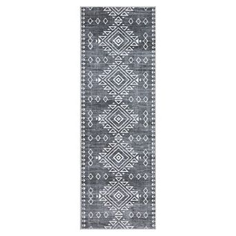 Modern Boho Area Rug Machine Washable Non Slip Ultra Thin Non Shedding for Living Room