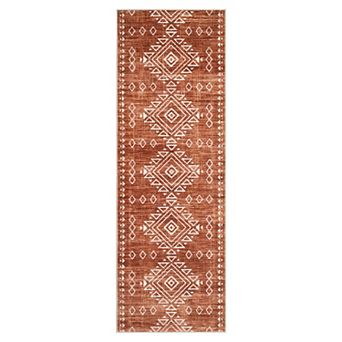 Modern Boho Area Rug Machine Washable Non Slip Ultra Thin Non Shedding for Living Room