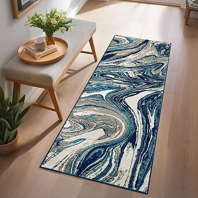 Abstract Area Rug Machine Washable Non Shedding Stain Resistant Pet Friendly carpet for Playroom