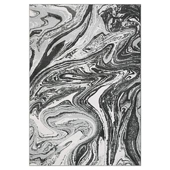 Abstract Area Rug Machine Washable Non Shedding Stain Resistant Pet Friendly carpet for Playroom