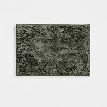 Urban Loft's Plush Bath Mat, Soft and Absorbent Chenille with Skid-Resistant Rubber Backing