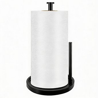 Stainless Steel One-Handed Paper Towel Holder with Weighted Base